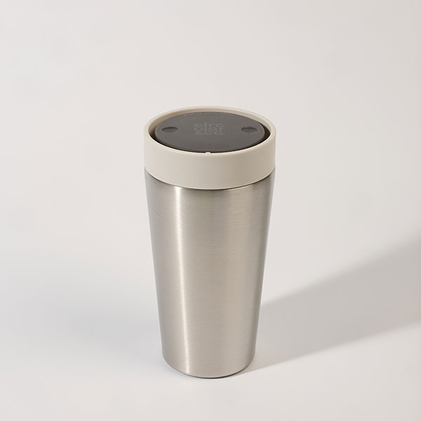 N099 Circular Design 12oz Stainless Steel Travel Mug - Spot Colour