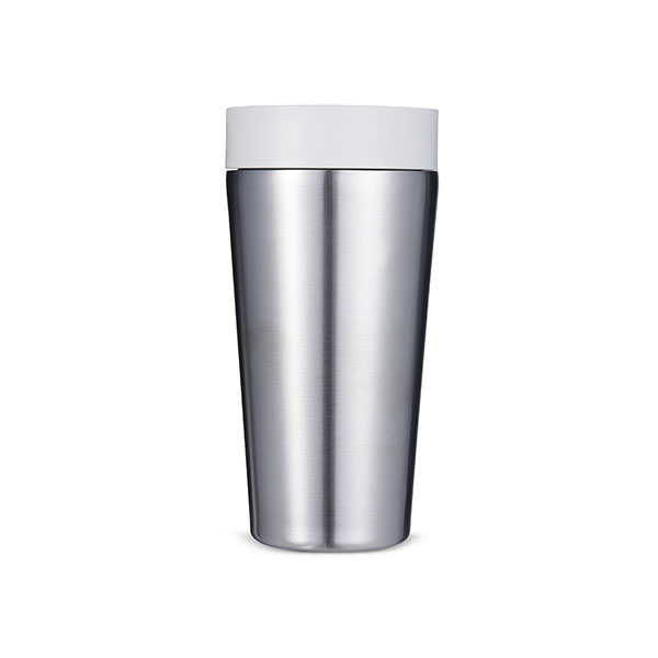 N099 Circular Design 12oz Stainless Steel Travel Mug - Spot Colour