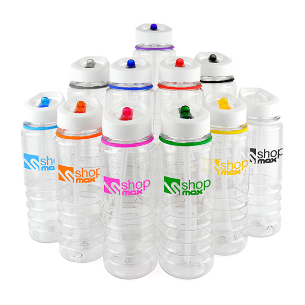 N108 Aqueous Clear Drinks Bottle 750ml - Full Colour