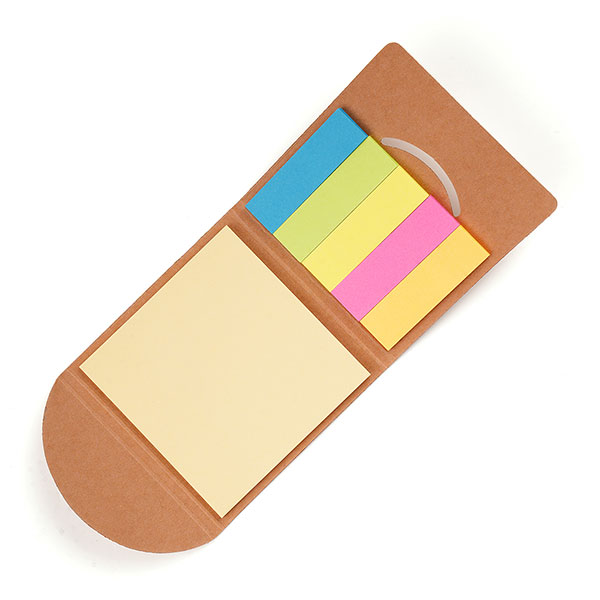 N140 Cork Sticky Notes and Flags Set - Spot Colour