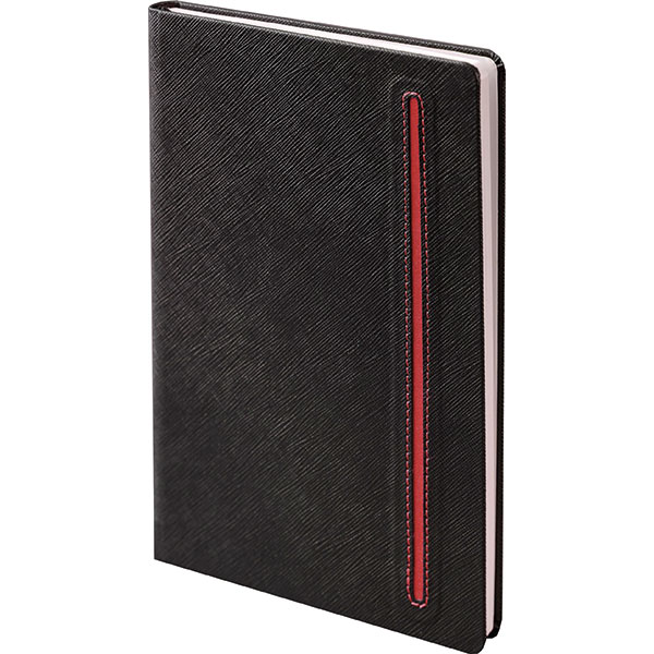 N146 A5 Denim Black Notebook - Debossed