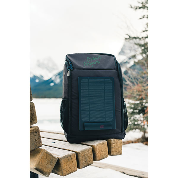 N056 Pedro AWARE rPET Backpack with Solar Panel - Spot Colour