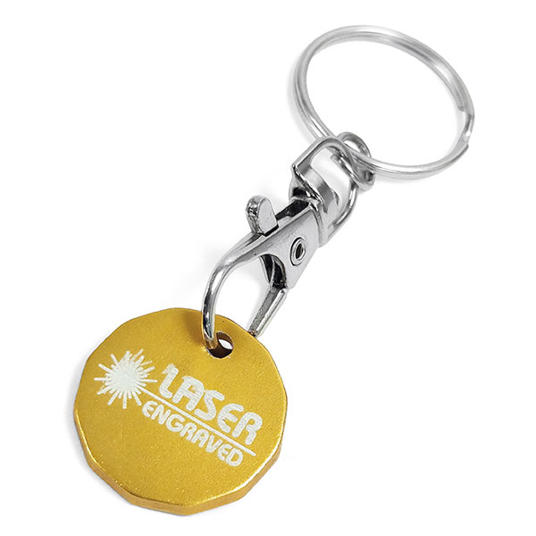 N035 Anodised Aluminium Trolley Token Key Ring