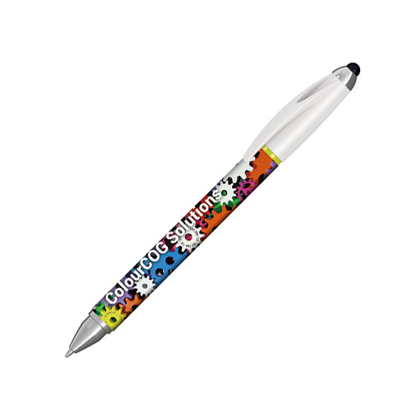 N129 Hi Cap Stylus Ballpen and Highlighter - Full Colour 