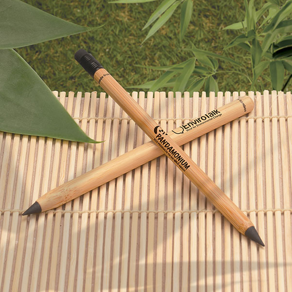 N134  Eternity Bamboo Pencil With Eraser - Spot Colour 