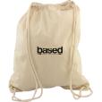 N066 5oz Natural Cotton Drawstring Bag - Spot Colour