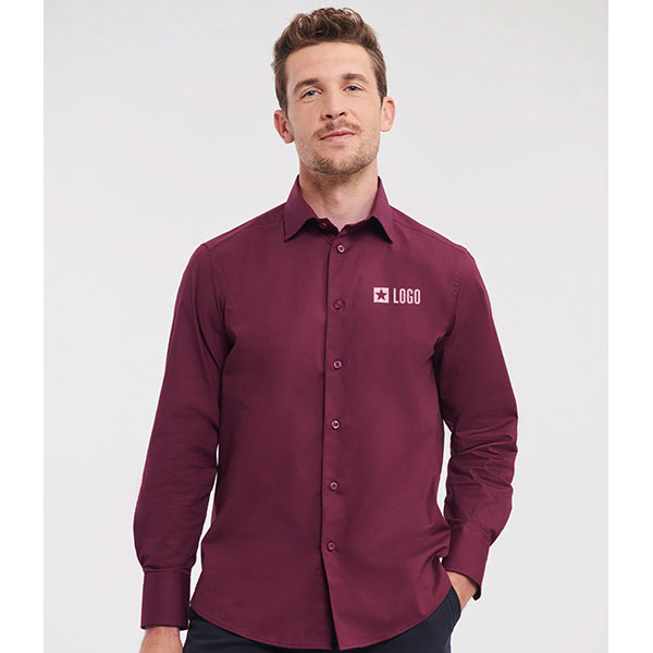 N171 Russell Collection Long Sleeve Easy Care Fitted Shirt