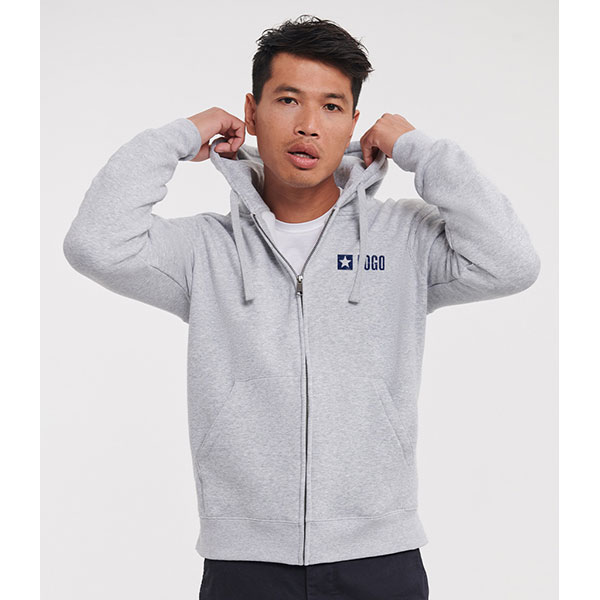 N165 Russell Authentic Zipped Hooded Sweatshirt