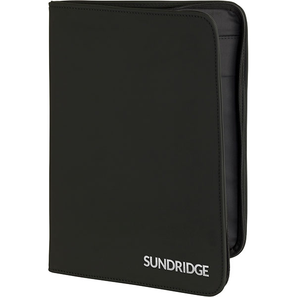 N065 Sundridge Recycled A4 Zipped Folio - Spot Colour