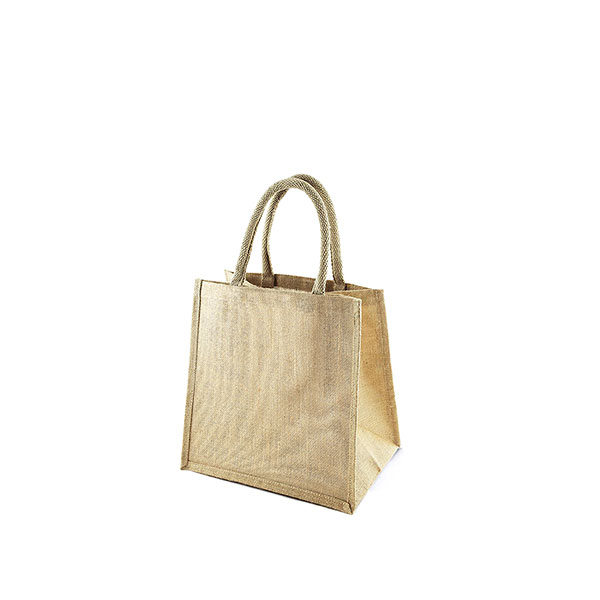 N068 Green & Innocent Mamba Natural Laminated Jute Bag - Spot Colour 