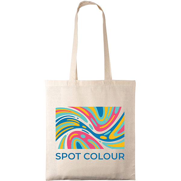 N069 Natural 5oz Cotton Shopper - Spot Colour