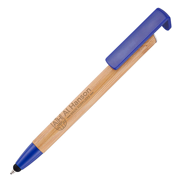 N130 Autograph Bamboo Phone Up Ballpen - Engraved