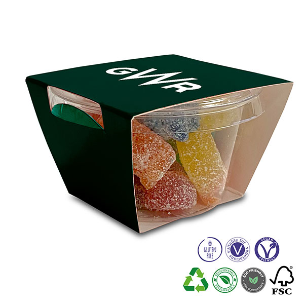 N085 Large Clear Tub Containing Jelly Beans 