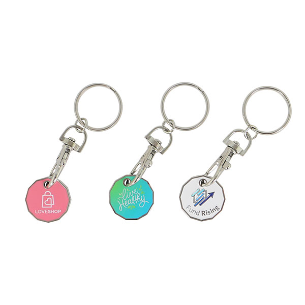 N035 Soft Enamel Trolley Token Key Ring