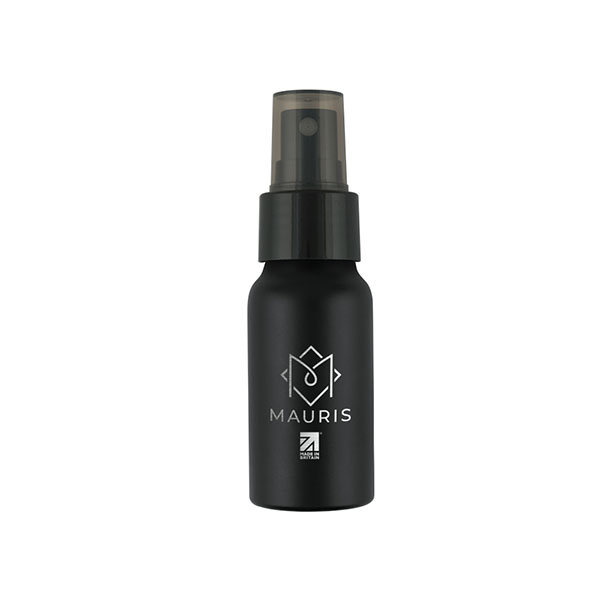 M098 Black Aluminium Hand Sanitiser Spray - 30ml - Engraved