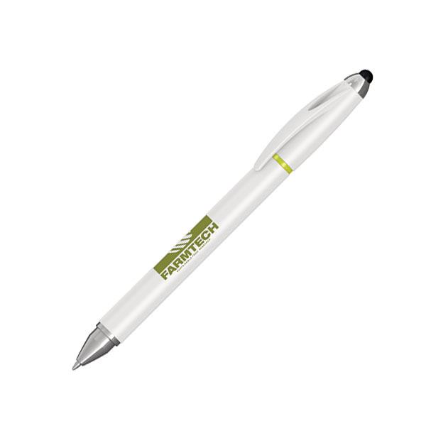 N129 Hi Cap Stylus Ballpen and Highlighter - Spot Colour