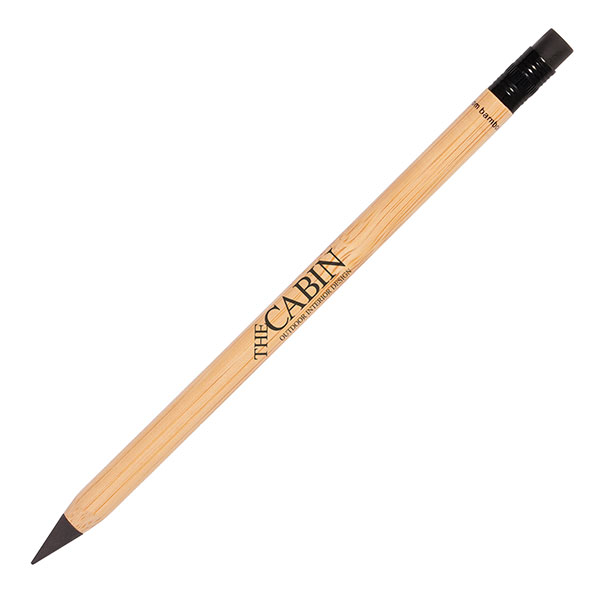 N134  Eternity Bamboo Pencil With Eraser - Spot Colour 