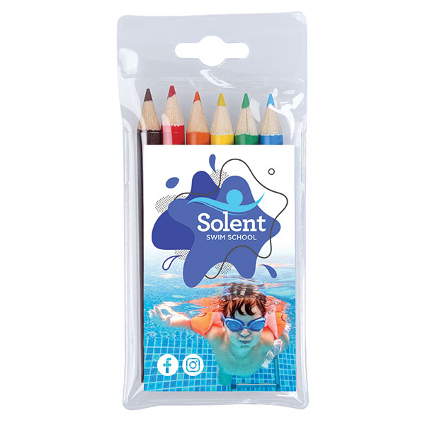 M061 Pack of 6 Half Length Colouring Pencils