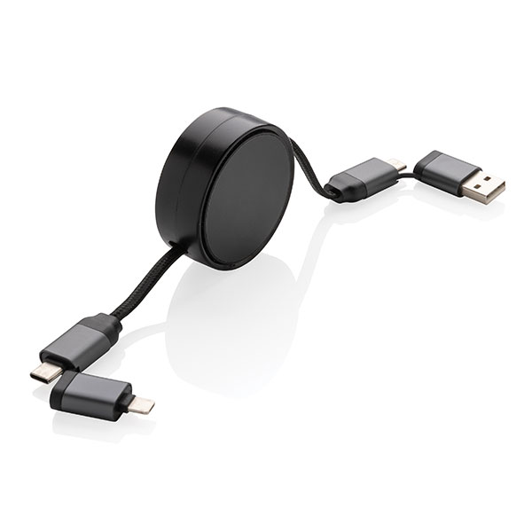 N014 Terra Retractable Charging Cable - Engraved