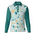 N157 Sublimated Long Sleeve Polo Shirt 