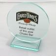 N111 15 x 10cm Jade Glass Circle Award - Full Colour