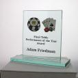 N111 15 x 12.5cm Jade Glass Rectangle Award - Full Colour