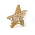 M034 Solid Oak Star With Acrylic Face Plate