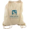 N066 5oz Natural Cotton Drawstring Bag - Spot Colour