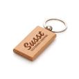 N037 Natural Beech Wood Key Ring