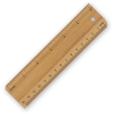 N139 Bamboo Ruler 30cm - Spot Colour 